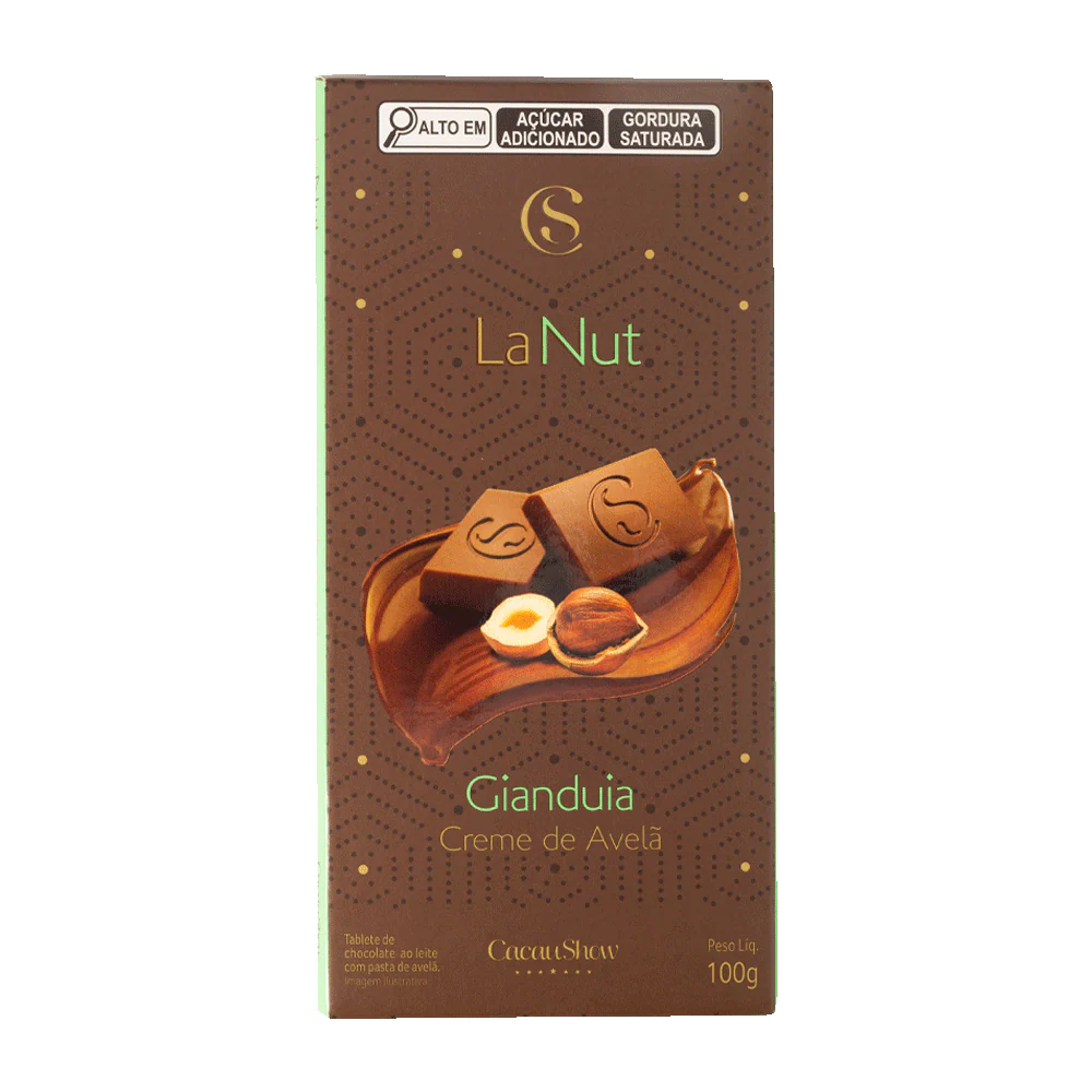 Tablete LaNut de Chocolate ao Leite e Avelã 100g