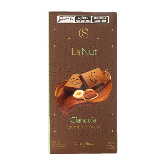 Tablete LaNut de Chocolate ao Leite e Avelã 100g