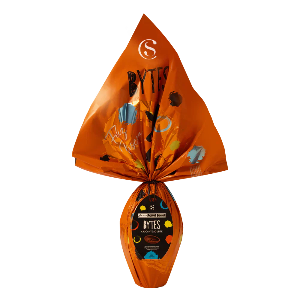 Ovo de Páscoa Bytes ao Leite Crocante 280g