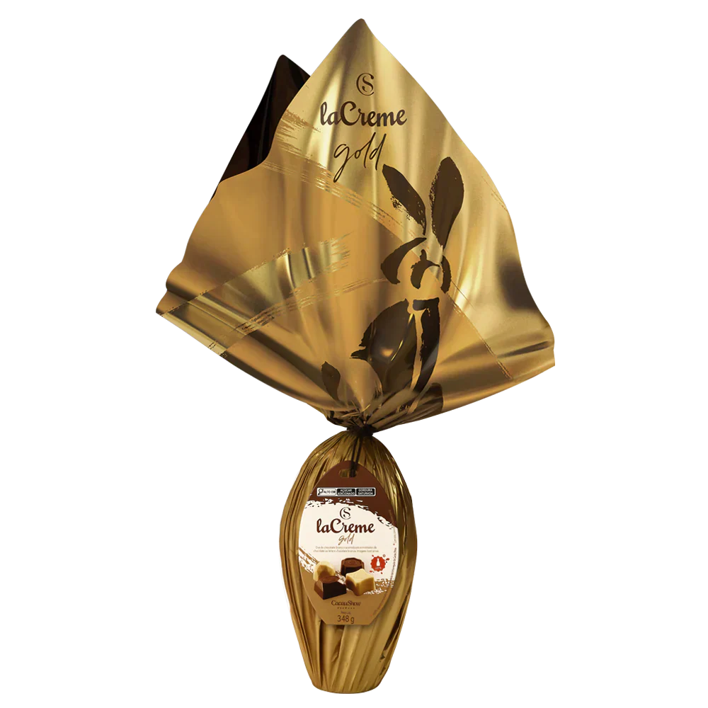 Ovo de Páscoa laCreme Gold Branco 348g