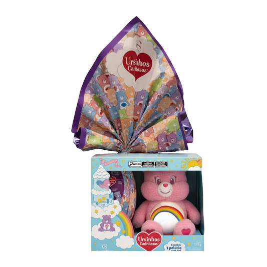 Ovo de Páscoa ao Leite Pelúcia Animadinha com LED Ursinhos Carinhosos 170g