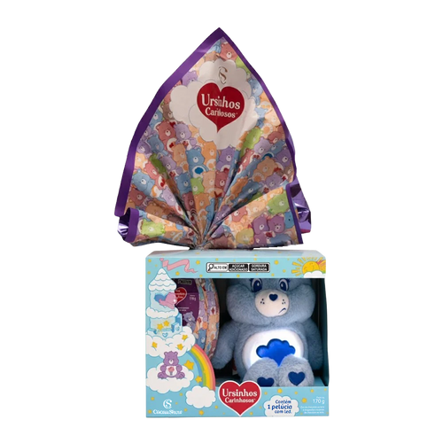 Ovo de Páscoa ao Leite Pelúcia Zangadinho com LED Ursinhos Carinhosos 170g