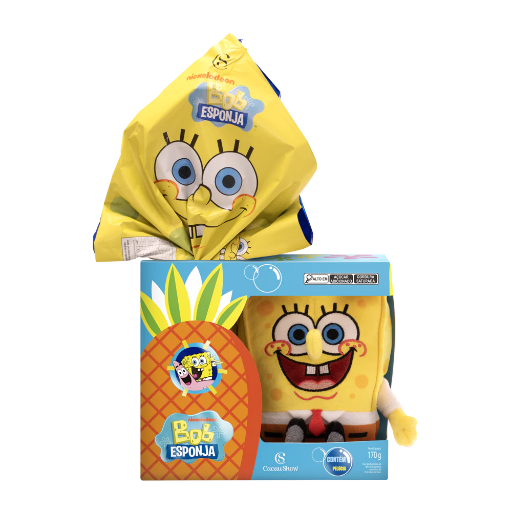 Ovo de Páscoa Pelúcia Bob Esponja 170g