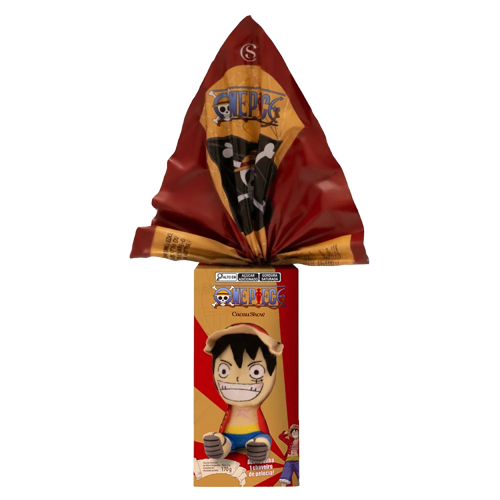 Ovo de Páscoa ao Leite Chaveiro Luffy One Piece 170g